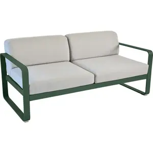 Canapé 2 Places Bellevie Gris Flanelle en Aluminium FERMOB Métal / Tissus pas cher