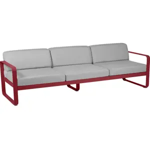 Canapé 3 Places Bellevie Gris Flanelle en Aluminium FERMOB  Métal / Tissus