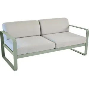 Canapé 2 Places Bellevie Gris Flanelle en Aluminium FERMOB Métal / Ti... pas cher