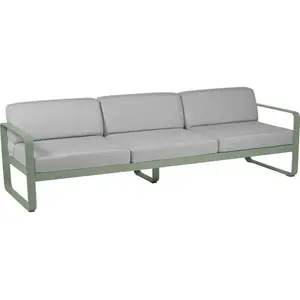 FERMOB Canapé 3 Places Bellevie Cactus Coussins Gris Flanelle pas cher