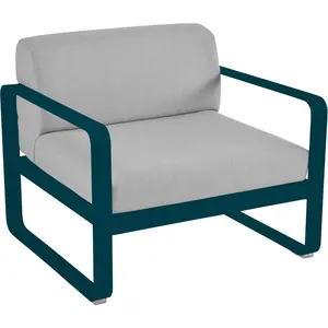 Fauteuil Bellevie Gris Flanelle en Aluminium FERMOB  Métal / Tissus