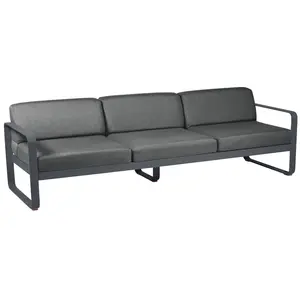 Canapé 3 Places Bellevie Gris Flanelle en Aluminium FERMOB Métal / Tissus pas cher
