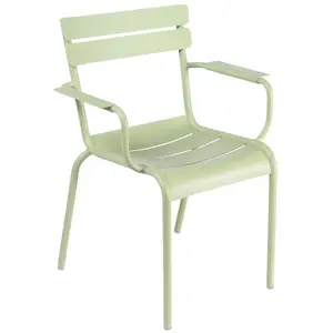 Fermob - Fauteuil empilable Luxembourg - Vert - Aluminium laqué - Desi... pas cher