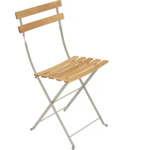 Fermob Lot de 2 Chaises Pliantes Bistro Naturel en Acier et en Bois Métal pas cher