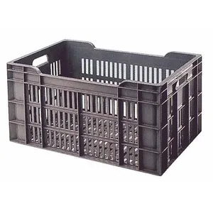 Comparateur de prix : GILAC Caisse ajourée avec poignées 600 x 400 - Gris - 40 L