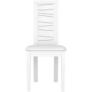 Chaise polyur thane TIAGO coloris blanc pas cher