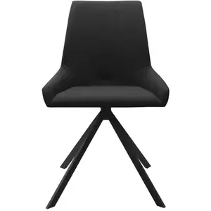 SCIAE SALON Chaise SNAPP - CHAISE TISSU NOIR PIED METAL pas cher
