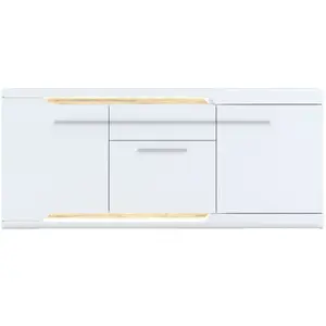 Buffet 3 portes DAYANA coloris blanc pas cher