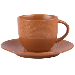 Comparateur de prix : Tasse à thé et sous-tasse Vésuvio terra 22 cl (lot de 6) Table passion