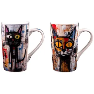 TABLE PASSION Coffret De 2 Mugs Street Cat 50 Cl