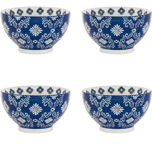 Comparateur de prix : TABLE PASSION Coffret De 4 Bols Décors Almada 14 Cm