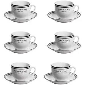 Tasse avec soucoupe Bistrot (lot de 6) Table Passion pas cher
