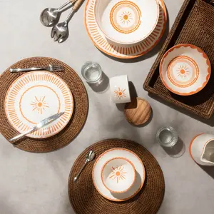 Table Passion - Assiette calotte Tamara orange 20 cm (lot de 6)