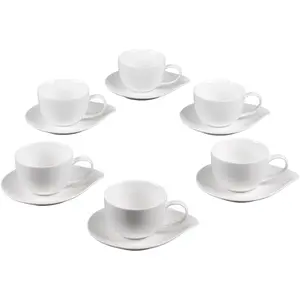 Comparateur de prix : Table passion Coffret De 6 Tasses À Café Avec Sous Tasses 10 Cl Pétale