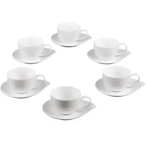 Table passion Coffret De 4 Tasses À Thé Avec Sous Tasses 20 Cl Pétale