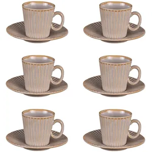Table passion Coffret De 6 Tasses À Café Avec Sous Tasses Liv