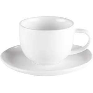 Comparateur de prix : Tasse et sous-tasse à café Ecume 9 cl (lot de 6) - - Blanc - Porcelaine