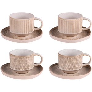 Table Passion - Coffret de 4 tasses avec sous tasses Miyaki 18 cl
