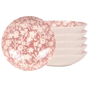 Table passion Assiette Creuse Léa Rouge 22 Cm (Lot De 6)