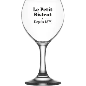 Boîte de 6 verres à pied Bistrot 21 cl - Trend'up - Transparent - Verre