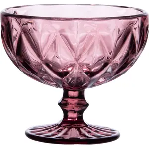 Boite de 6 coupes de glace 35 cl diamond rose - Trend