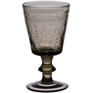 Table Passion Verre À Pied Lussan Craquelé 17 Cl Gris (Lot De 6)