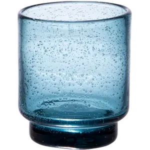 Table passion Gobelet À Talon Artisan Bullé 25 Cl Bleu (Lot De 6)