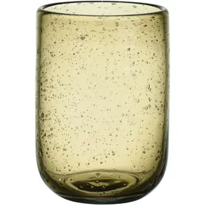 Gobelet Perla Bullé 25 cl ambre (lot de 6) - Table Passion - Jaune - Verre