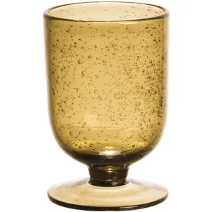 Non communiqué Verre à pied Gordes Bullé 25 cl ambre (lot de 6) - Table Passion - Jaune - Verre