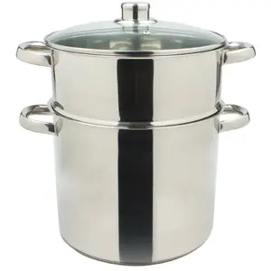 Couscoussier inox 28 cm 15 litres - Trend'up - Argent - Inox pas cher