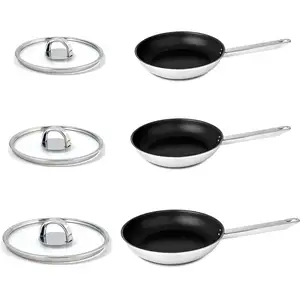 Set de 3 poêles et leurs couvercles Atlantico SilamposVendu paramazon