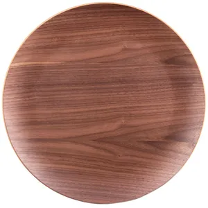 Table passion Assiette De Présentation Bois Brun 34 Cm