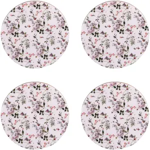 Set de 4 dessous de verre Champêtre 10 cm Table passion