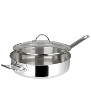 SITRAM Sauteuse Ø28 cm en inox + 1 couvercle EXPERT Tous feux dont inductionVendu parconforama