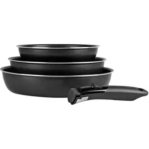 Comparateur de prix : Sitram - 712757 Lot de 3 poêles Sitramovible en aluminium pressé Ø20/2...