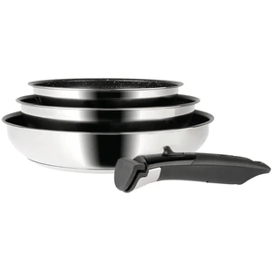 Sitram 714269 Set de 3 poêles Inox revêtues: Ø 20, 24, 28 cm avec poi.... pas cher