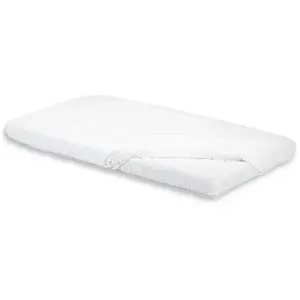 Atelier de Morphée Drap housse 100% coton 100x96 tapis de parc Blanc pas cher
