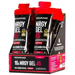 Nduranz Boîte De Gels énergétiques Nrgy 45 Caff Mango 75g 16 Unités On...
