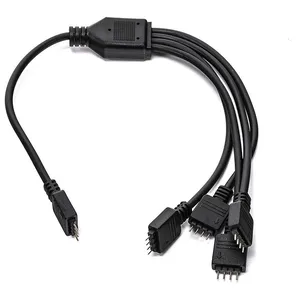 EK Water Blocks Câble répartiteur EK-RGB à 4 broches Noir RGB 4-Way Splitter pas cher