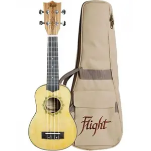 Comparateur de prix : Flight Designer Series DUS330 Relic SP/ZEB ukulélé soprano avec housse