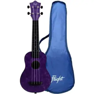Flight Travel Series TUS65 Amethyst ukulélé soprano avec housse pas cher