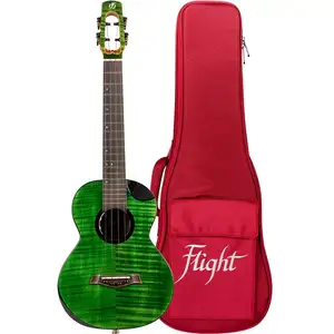 Comparateur de prix : Flight Royal Series Comet EQ-A Tenor Green ukulélé électro-acoustique avec housse deluxe