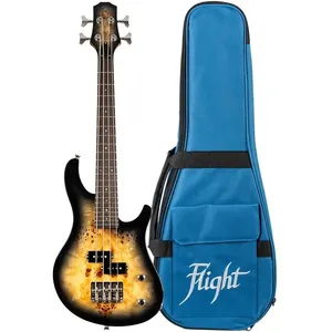 Comparateur de prix : Flight Rock Series Mini Bass Ukulele Poplar Burl ukulélé basse électri...