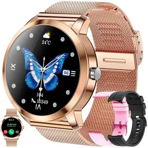 Montre Connectée Femme Avec Appel Bluetooth 5.1/Numérotation 3 Bracele...