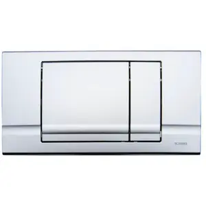 Comparateur de prix : Plaque de commande murale wc Schwab riva duo double touche, chromée mat
