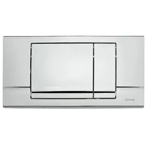 Schwab - Plaque de commande chrome brillant double touche riva duo pas cher