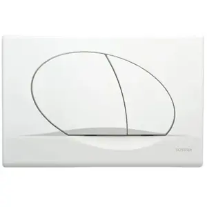 Schwab - Plaque de commande ovate duo blanche pas cher