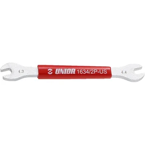 Unior Clé à rayons fourchette 4,0/4,4mm en acier chromé, longueur 100mm