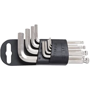 Comparateur de prix : Unior Set de 9 Clés Allen Sphériques Courtes 1.5-10mm avec Clip en Plastique