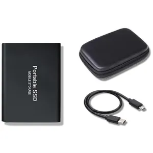 SWAREY Disque Dur Externe Portable SSD 2 To avec étui de Protection et Adaptateur OTG super mini HDD USB 3.1 2TB 75x58x10mm NoirVendu parcdiscount